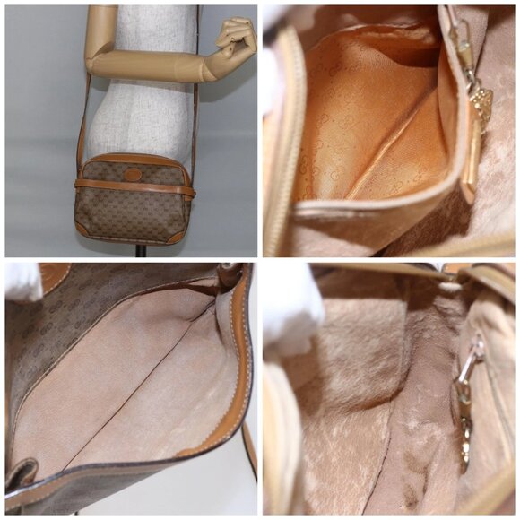 GUCCI Micro GG Supreme Shoulder Bag PVC Beige Gold - Picture 14 of 14